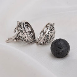 Butterfly Aromatherapy Pendant with Lava Stone Insert for Diffusing Essential Oils by Garden of Alice