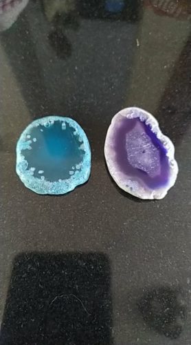 Agate Geode Polished Crystal Slice photo review